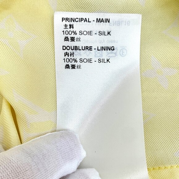Louis Vuitton 2022 Collection color-block Monogram printed silk shirt - Picture 7 of 8